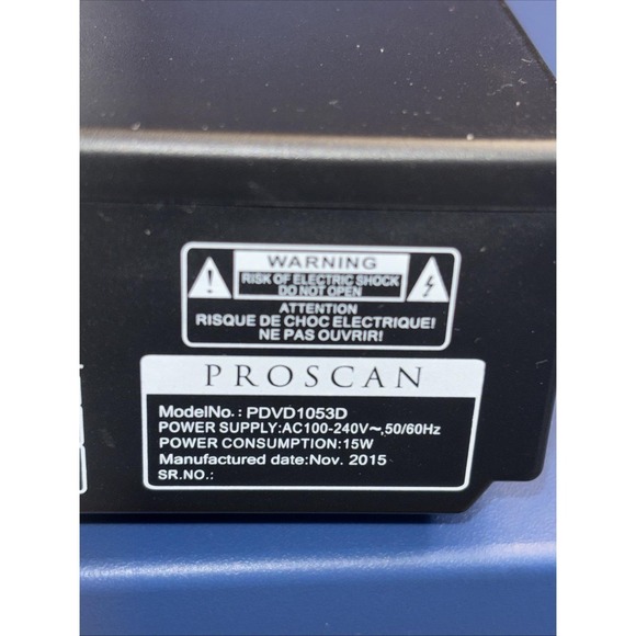 Proscan PDVD1053D DVD Player – Compact Design – Tested and Working - Picture 7 of 8